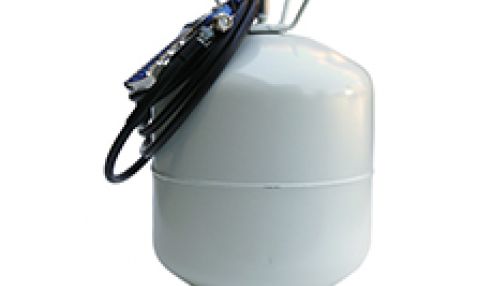 How does the canister adhesive system work?