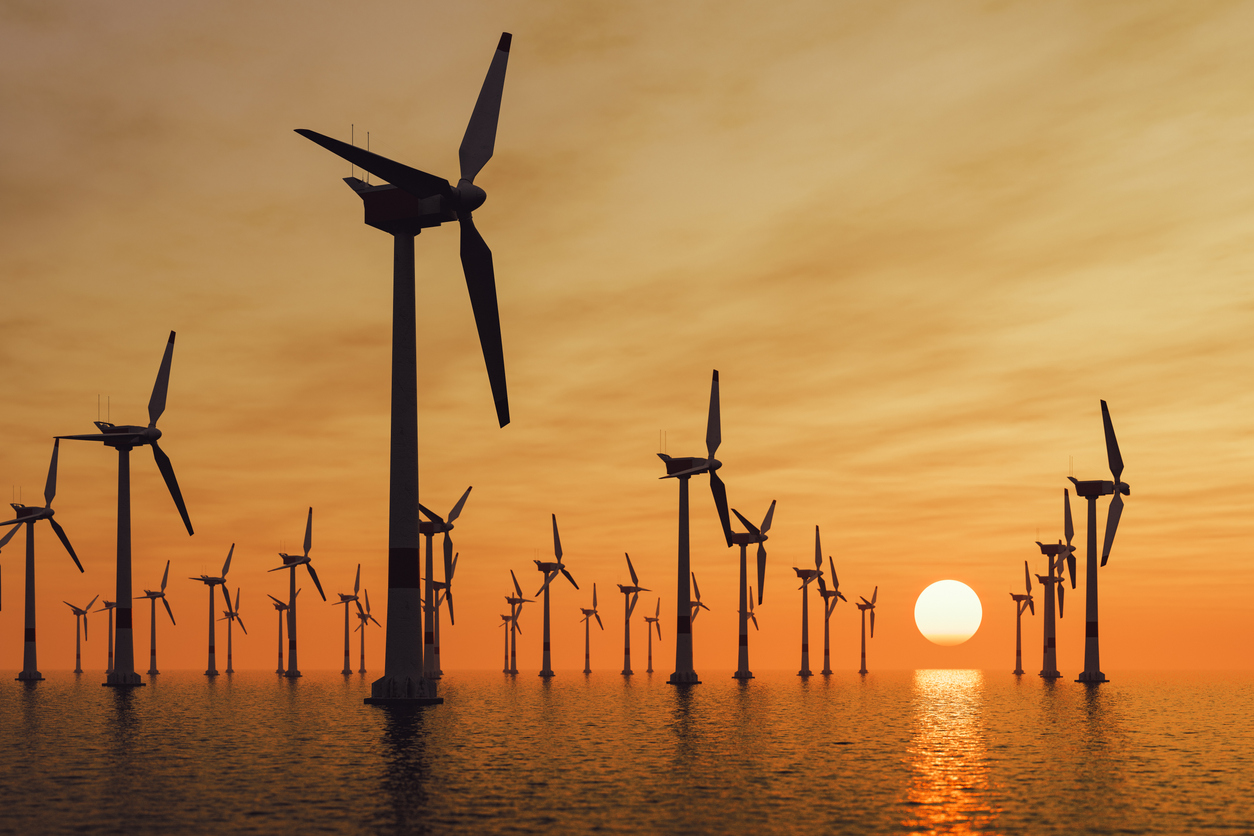 Image featuring offshore wind turbines.